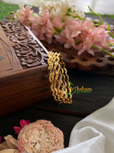 Gold Daily Wear Thin Bangles-Curvy Dotted-G3509